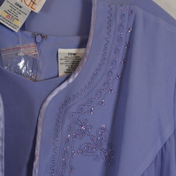 Embroidered/Beaded 2pc dress Jacket SZ 20W NWOT - Picture 4 of 9